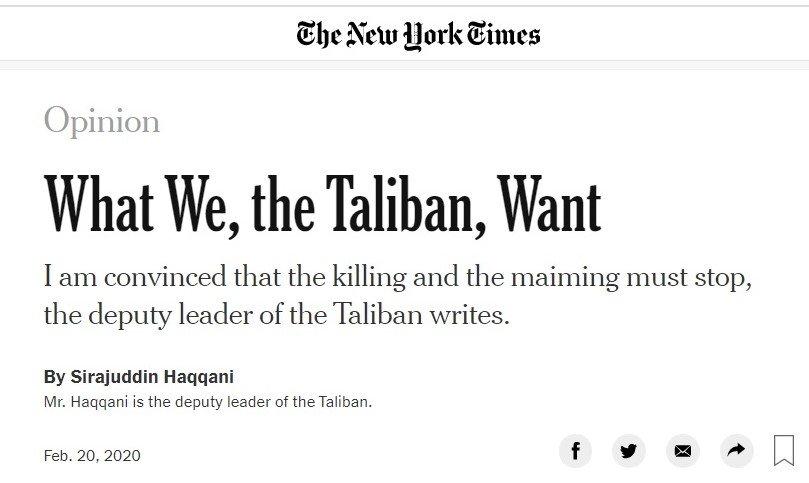 New York Times taliban