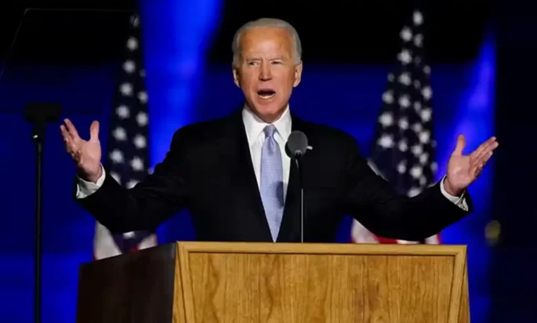 Joe Biden speaking on mic
