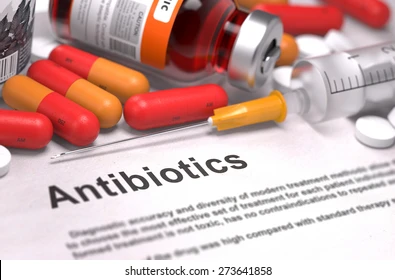 antibiotics printed diagnosis blurred text 260nw 273641858